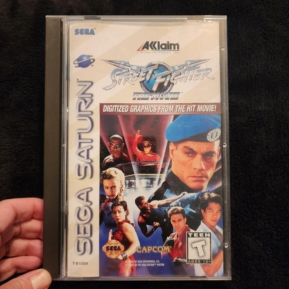 Vintage 1995 Sega Saturn Street Fighter Video Game Complete w/ Book Rated Teen